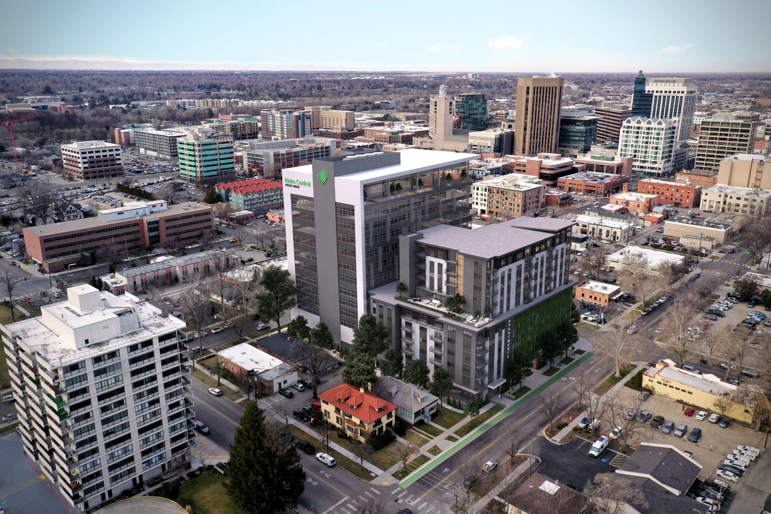 4th & Idaho aerial view