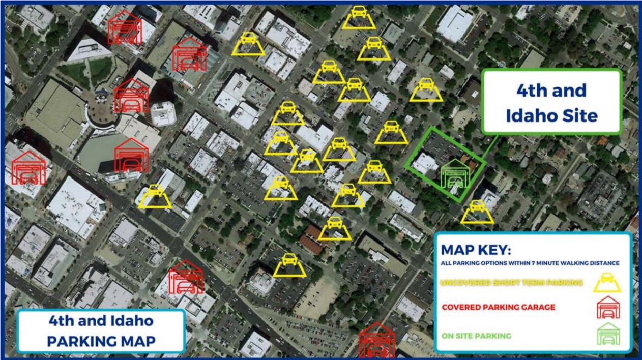 4th & Idaho parking map